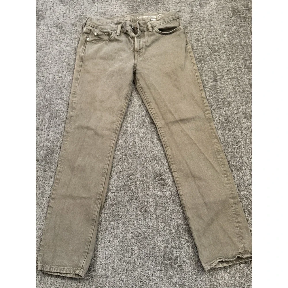Outerknown SEA Jeans Men's 32x32 Tan Straight Fit Denim USA Made (G1)